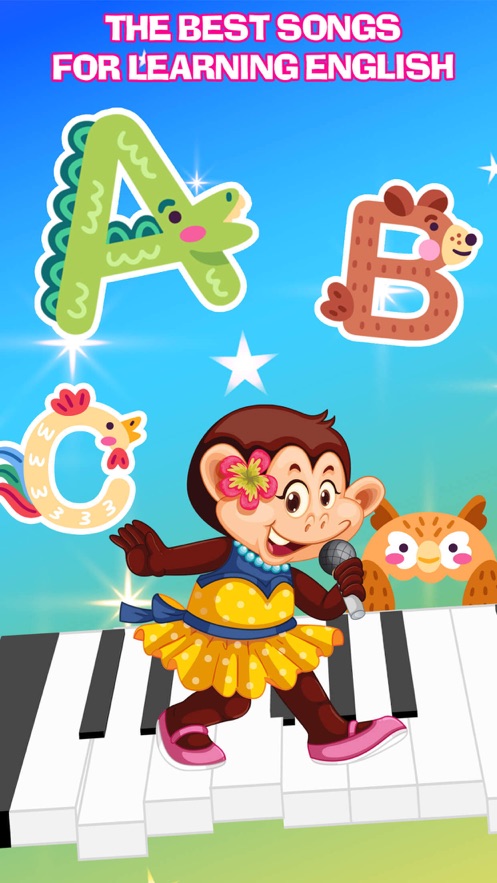 孩子们学习英语