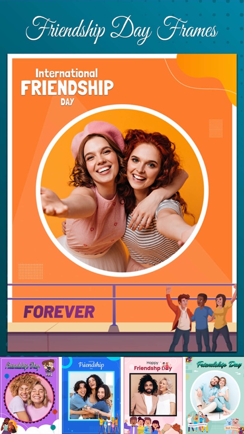 友谊日框架和愿望