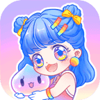 填色少女图标