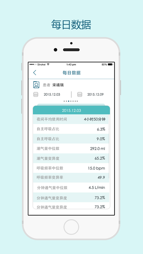 呼吸数据管理