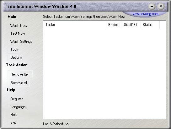Free Internet Window Washer英文安装版(网络痕迹清理工具)