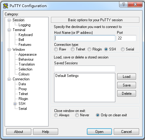 PuTTY Portable绿色英文版(ssh连接工具)