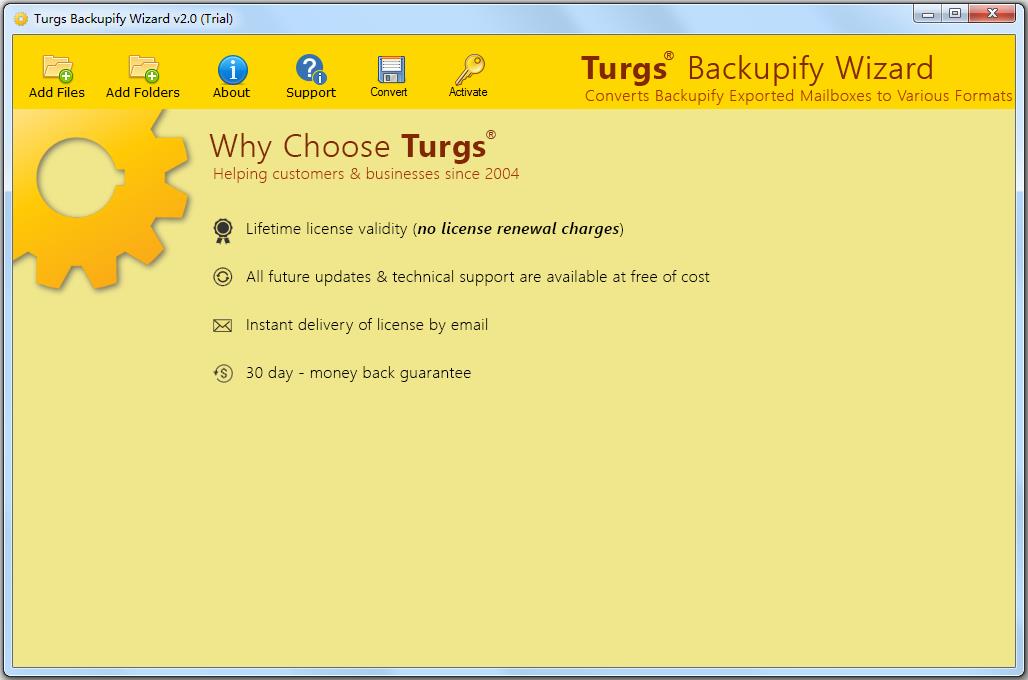 Turgs Backupify Wizard英文安装版(邮件转换软件)