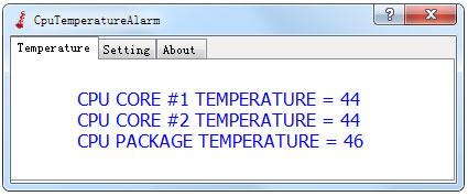 CpuTemperatureAlarm<a href=https://www.officeba.com.cn/tag/lvseban/ target=_blank class=infotextkey>绿色版</a>(CPU温度检测软件)