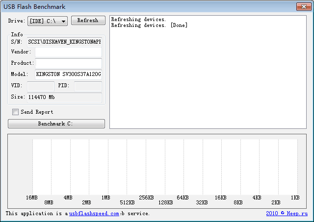 USB Flash Benchmark绿色版(U盘读写速度测试工具)