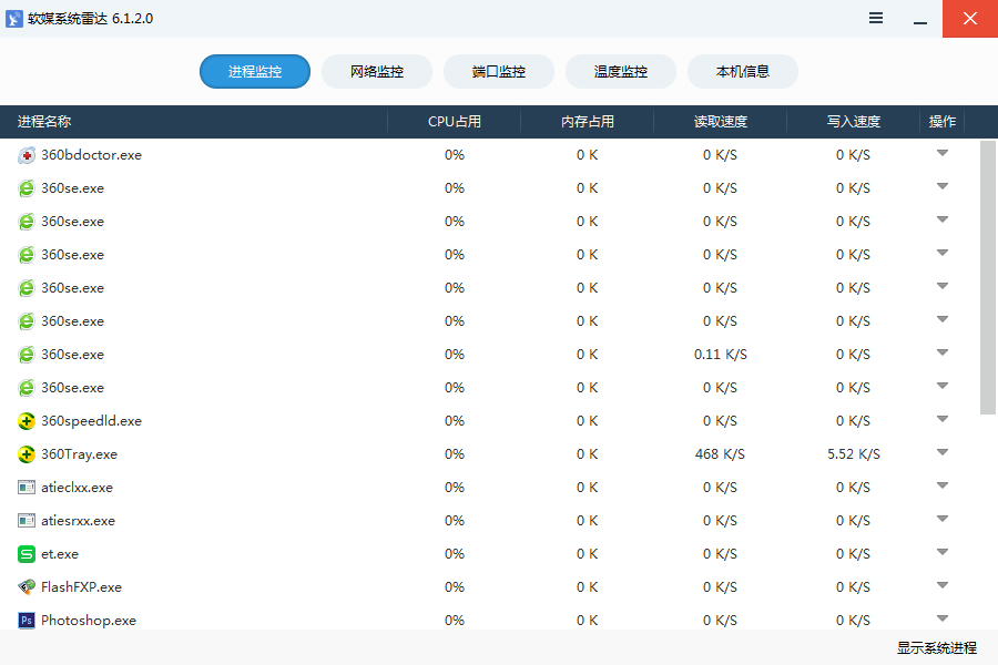 软媒系统雷达绿色版