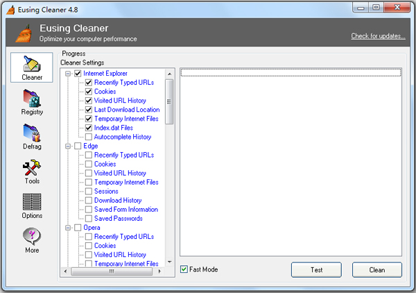 Eusing Cleaner英文版(电脑清理工具)