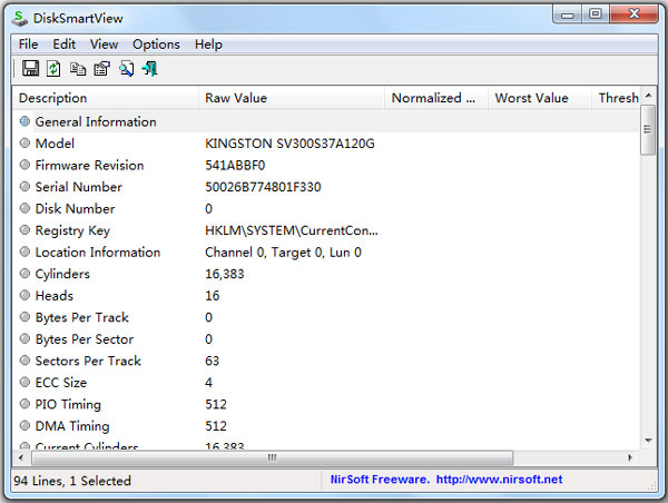 DiskSmartView绿色版(硬盘健康度查看工具)