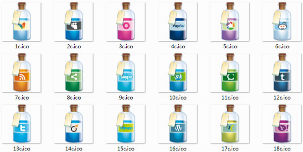 酒瓶创意桌面图标<a href=https://www.officeba.com.cn/tag/lvseban/ target=_blank class=infotextkey>绿色版</a>