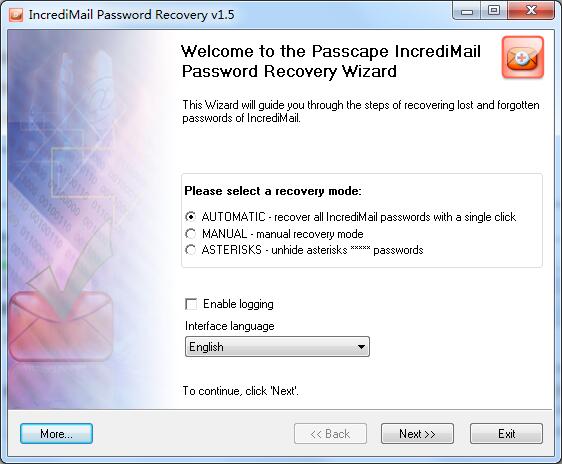 IncrediMail Password Recovery英文安装版