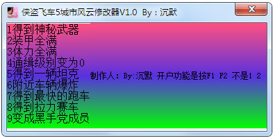 侠盗飞车5城市风云修改器绿色版