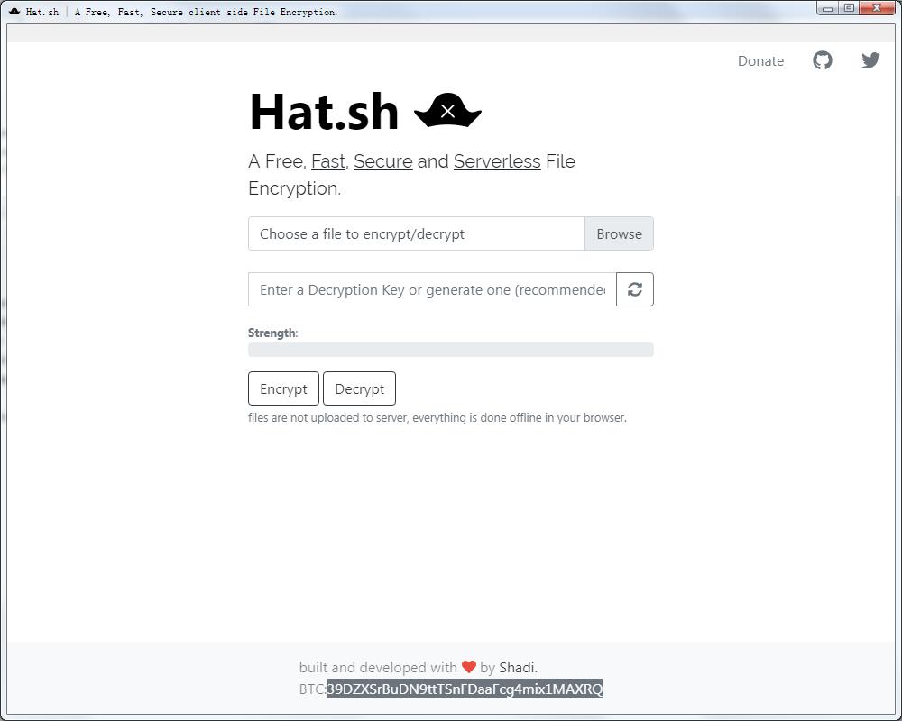 Hat.sh英文绿色版(文件加密解密工具)