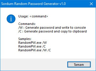 Sordum Random Password Generator绿色英文版(强密码随机生成器)