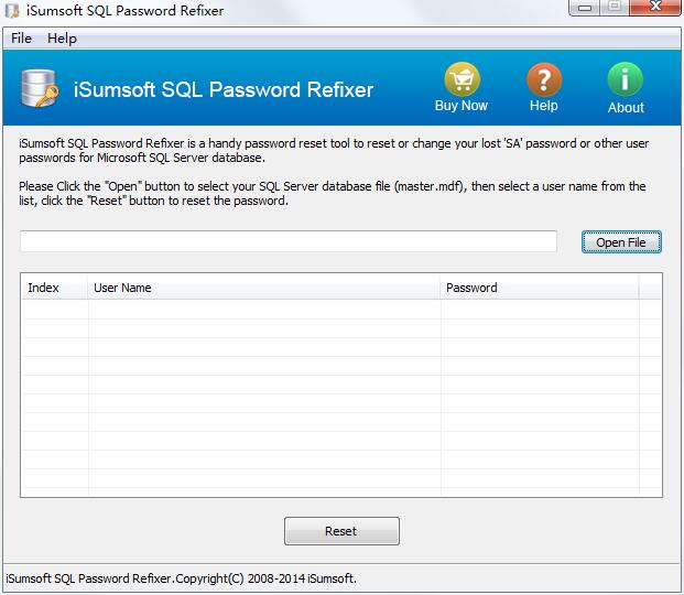 iSumsoft SQL Password Refixer英文安装版(密码重置软件)