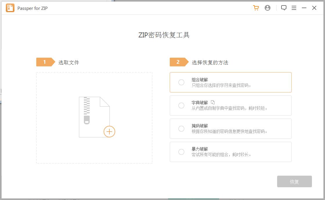 Passper for ZIP中文安装版(ZIP密码恢复软件)