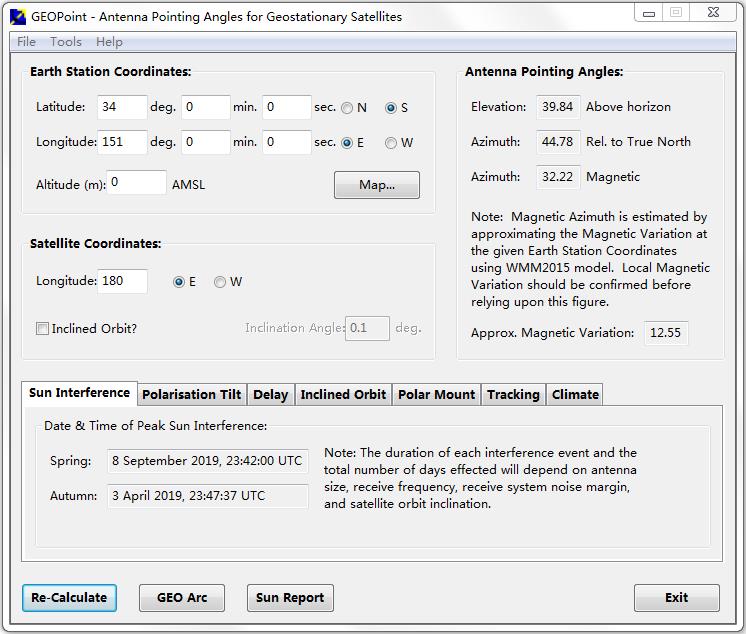 GEOPoint英文安装版(卫星天线指向计算器)