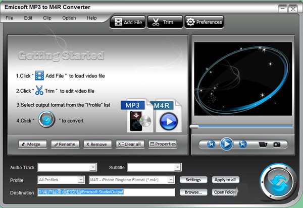 Emicsoft MP3 to M4R Converter官方版