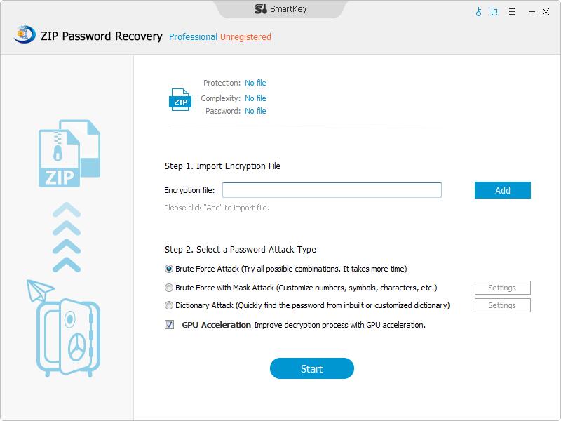 SmartKey ZIP Password Recovery Pro英文安装版(Zip密码破解工具)