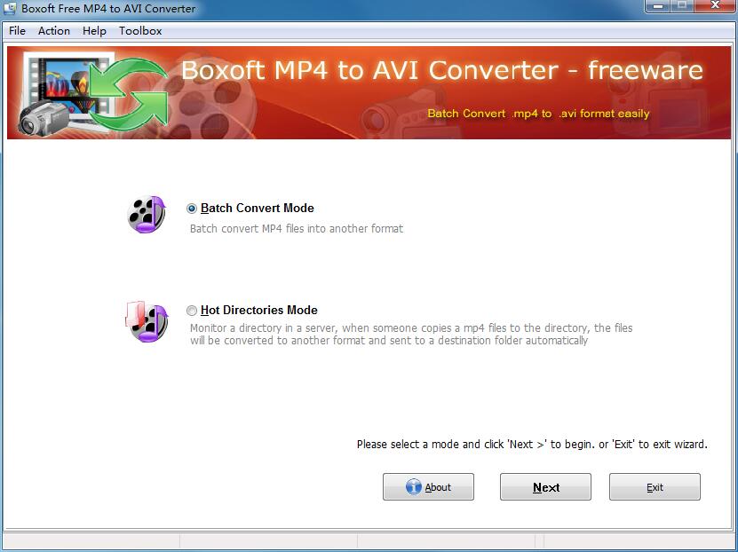 Boxoft Free MP4 to AVI Converter英文安装版
