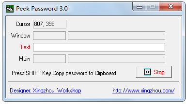 Peek Password<a href=https://www.officeba.com.cn/tag/lvseban/ target=_blank class=infotextkey>绿色版</a>(星号密码查看器)