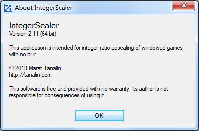 IntegerScaler绿色英文版(像素游戏清晰工具)