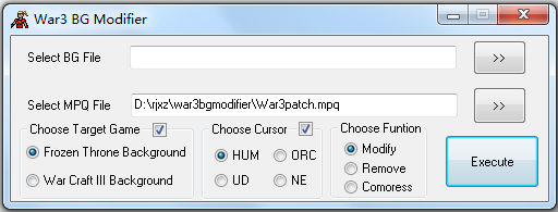 War3 BG Modifier绿色版(魔兽争霸3主界面背景更换器)