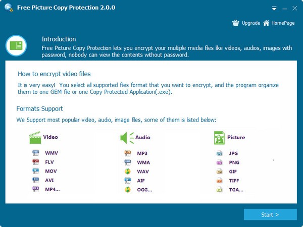 Free Picture Copy Protection免费版(图片<a href=https://www.officeba.com.cn/tag/jiamiruanjian/ target=_blank class=infotextkey>加密软件</a>)