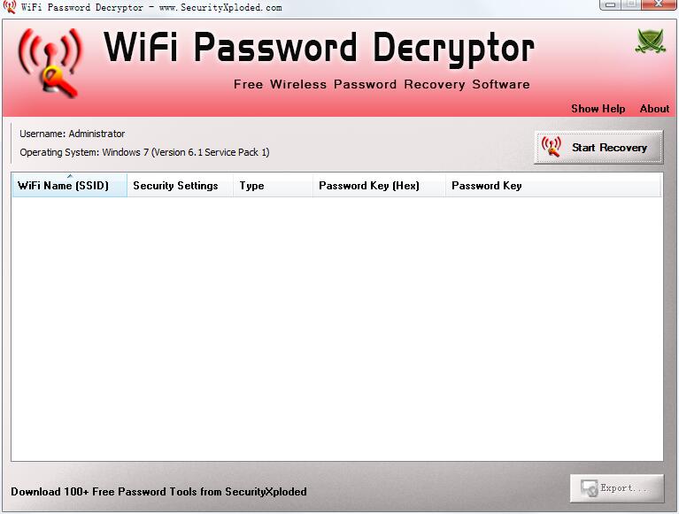 WiFi Password Decryptor英文安装版(wifi密码查看器)