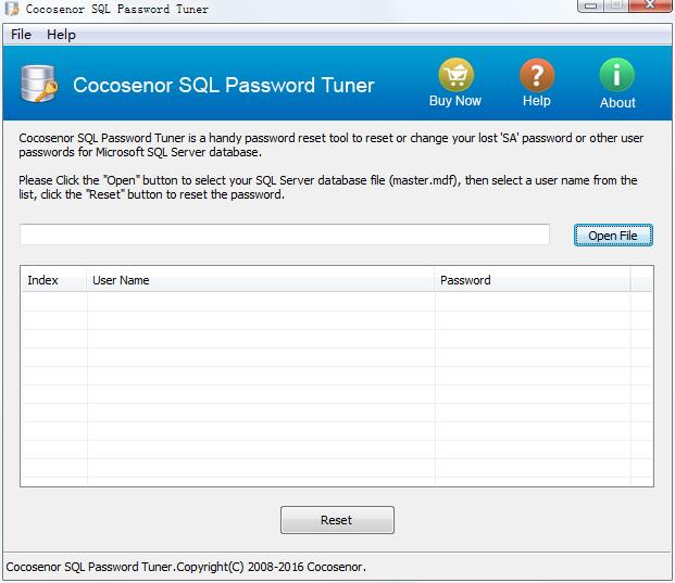 Cocosenor SQL Password Tuner英文安装版(SQL密码恢复工具)