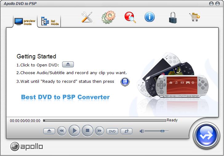 Apollo DVD to PSP官方安装版(DVD转PSP工具)