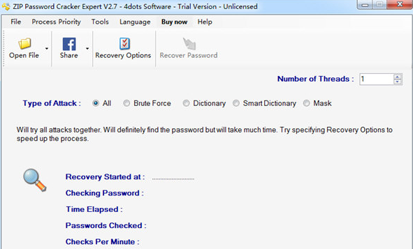 ZIP Password Cracker Expert官方版(ZIP密码恢复软件)