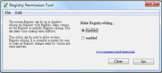Registry Permission Tool（注册表锁定工具）绿色英文版