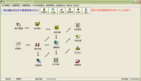 易达感应式会员卡<a href=https://www.officeba.com.cn/tag/guanlixitong/ target=_blank class=infotextkey>管理系统</a>M1卡单机版