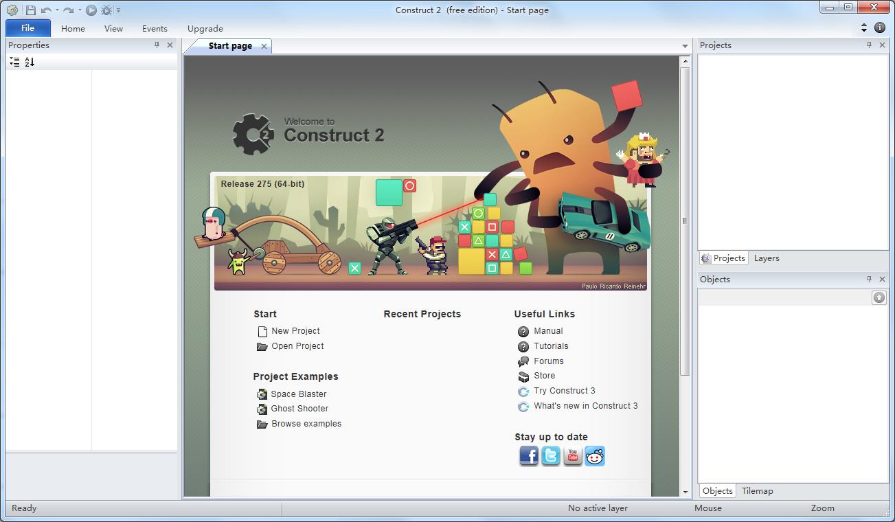 Construct 2英文安装版(HTML游戏制作工具)