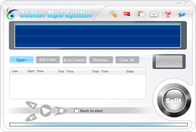 Okoker Mp3 Splitter（MP3分割软件）英文安装版