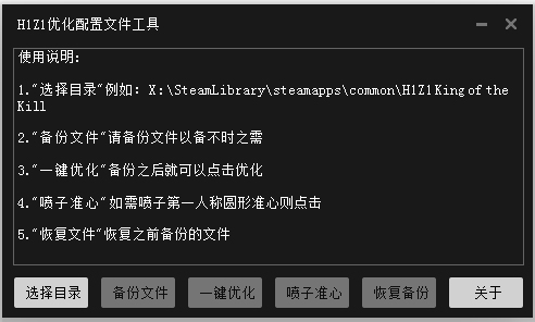 H1Z1优化配置文件工具绿色版