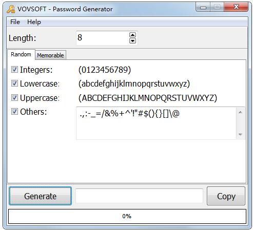 Vov Password Generator英文安装版(密码生成器)