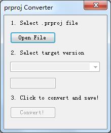 Prproj Convert绿色英文版(Pr版本转换器)