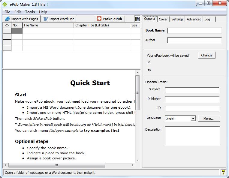 ePub Maker 英文安装版(电子书制作器)
