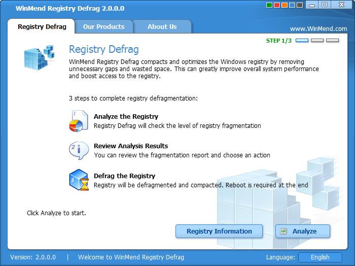 WinMend Registry Defrag英文安装版(注册表整理软件)