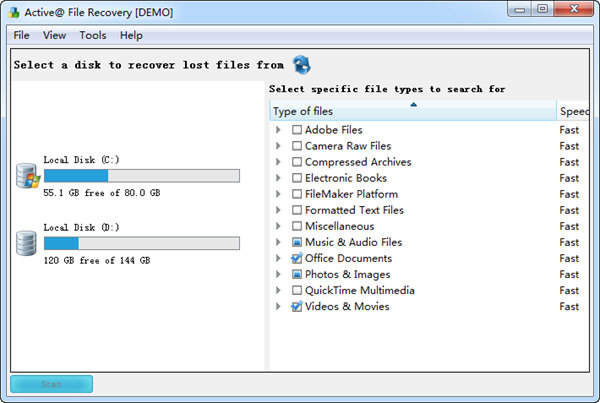Active File Recovery免费版(<a href=https://www.officeba.com.cn/tag/shujuhuifuruanjian/ target=_blank class=infotextkey><a href=https://www.officeba.com.cn/tag/shujuhuifu/ target=_blank class=infotextkey>数据恢复</a>软件</a>)