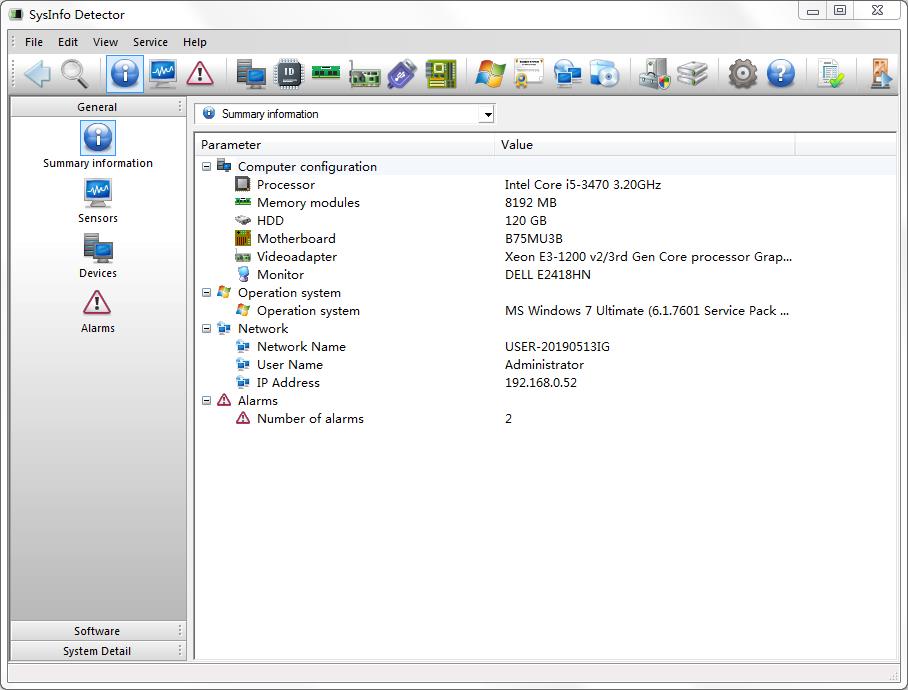 SysInfo Detector绿色英文版(硬件检测软件)