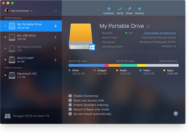 Paragon NTFS For MacMac版(读写NTFS外置存储设备)