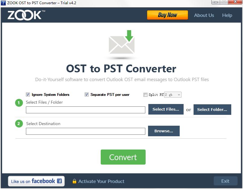 ZOOK OST to PST Converter英文安装版(OST转PST工具)