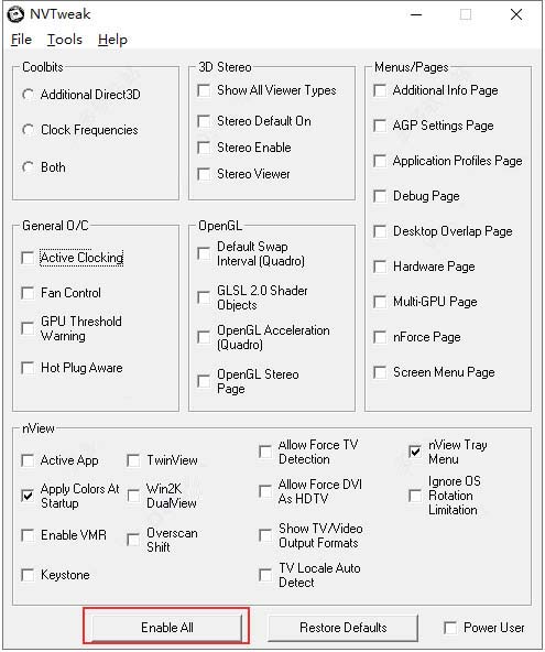 Nvidia Forceware Nvtweak免费版(N卡调节工具)