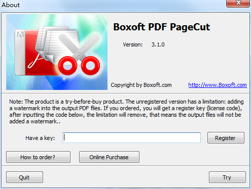 Boxoft PDF PageCut官方版(PDF页面剪切工具)