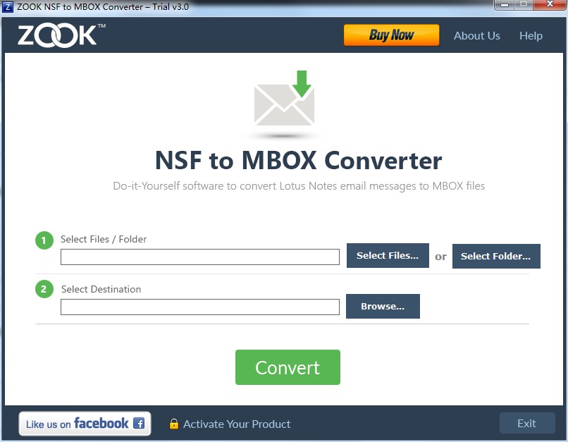 ZOOK NSF to MBOX Converter英文安装版