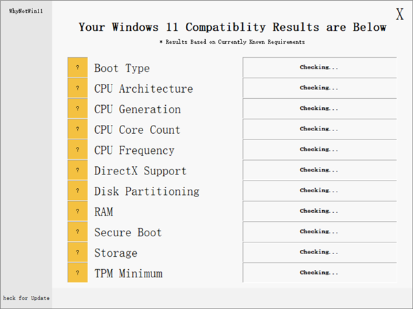 WhyNotWin11测试版(Windows11升级检测工具)