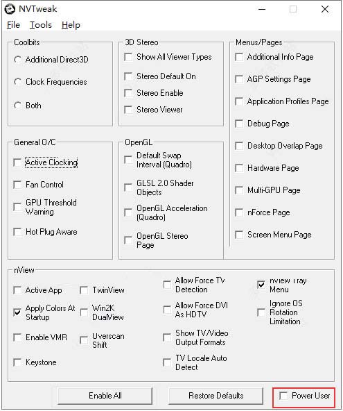 Nvidia Forceware Nvtweak免费版(N卡调节工具)