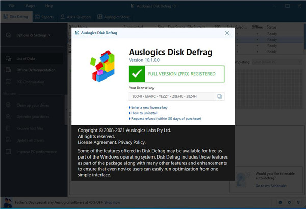 Auslogics Disk Defrag Pro绿色版